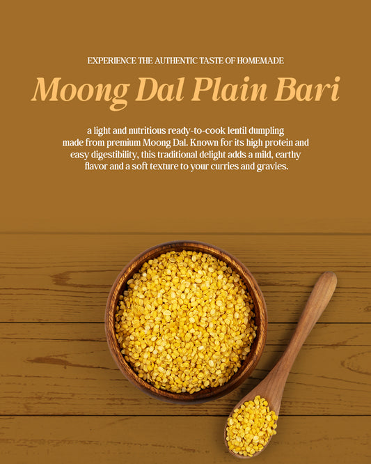 Hand's Magic Moong Dal Plain Bari – Light, Nutritious & Ready-to-Cook (200g)