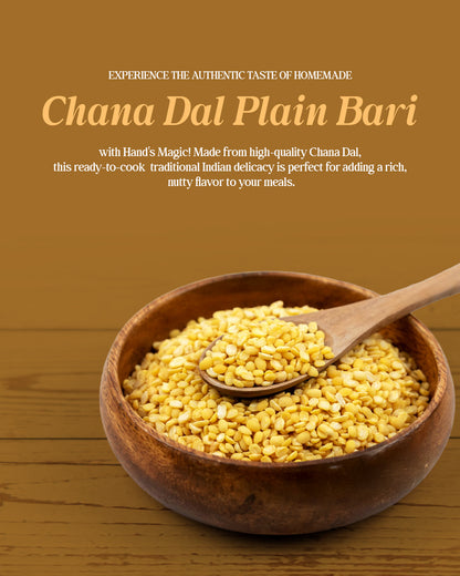 Hand's Magic Chana Dal Plain Bari – Protein-Rich & Ready-to-Cook Fried Lentil Dumplings (200g)