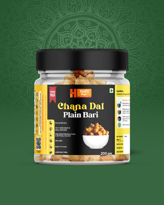 Premium Hand's Magic Chana Dal Plain Bari – Authentic & Protein-Rich (200g)