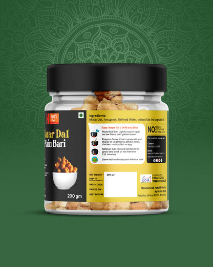 Premium Hand's Magic Matar Dal Plain Bari – A Flavorful & Nutritious Culinary Essential (200g)