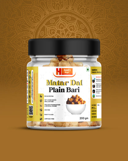 Hand's Magic Matar Dal Plain Bari – Traditional Protein-Rich Lentil Dumplings (200g)