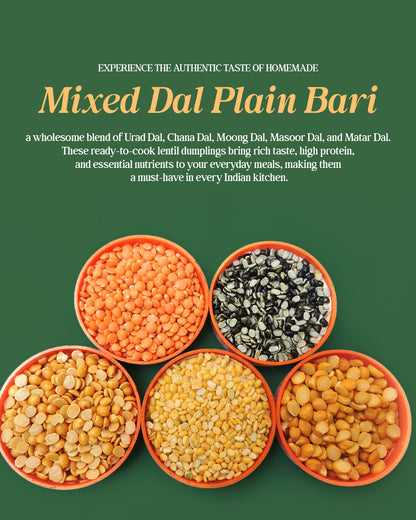 Premium Hand's Magic Mixed Dal Plain Bari – A Perfect Blend of Nutritious Lentils (200g)