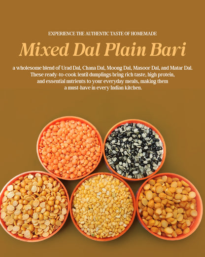 Hand's Magic Mixed Dal Plain Bari – A Nutritious Blend of Lentil Dumplings (200g)