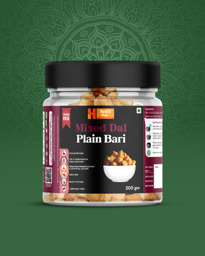 Premium Hand's Magic Mixed Dal Plain Bari – A Perfect Blend of Nutritious Lentils (200g)