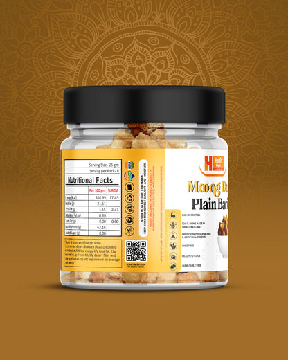 Hand's Magic Moong Dal Plain Bari – Light, Nutritious & Ready-to-Cook (200g)