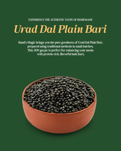 Premium Hand's Magic Urad Dal Plain Bari – A Rich & Protein-Packed Delight (200g)