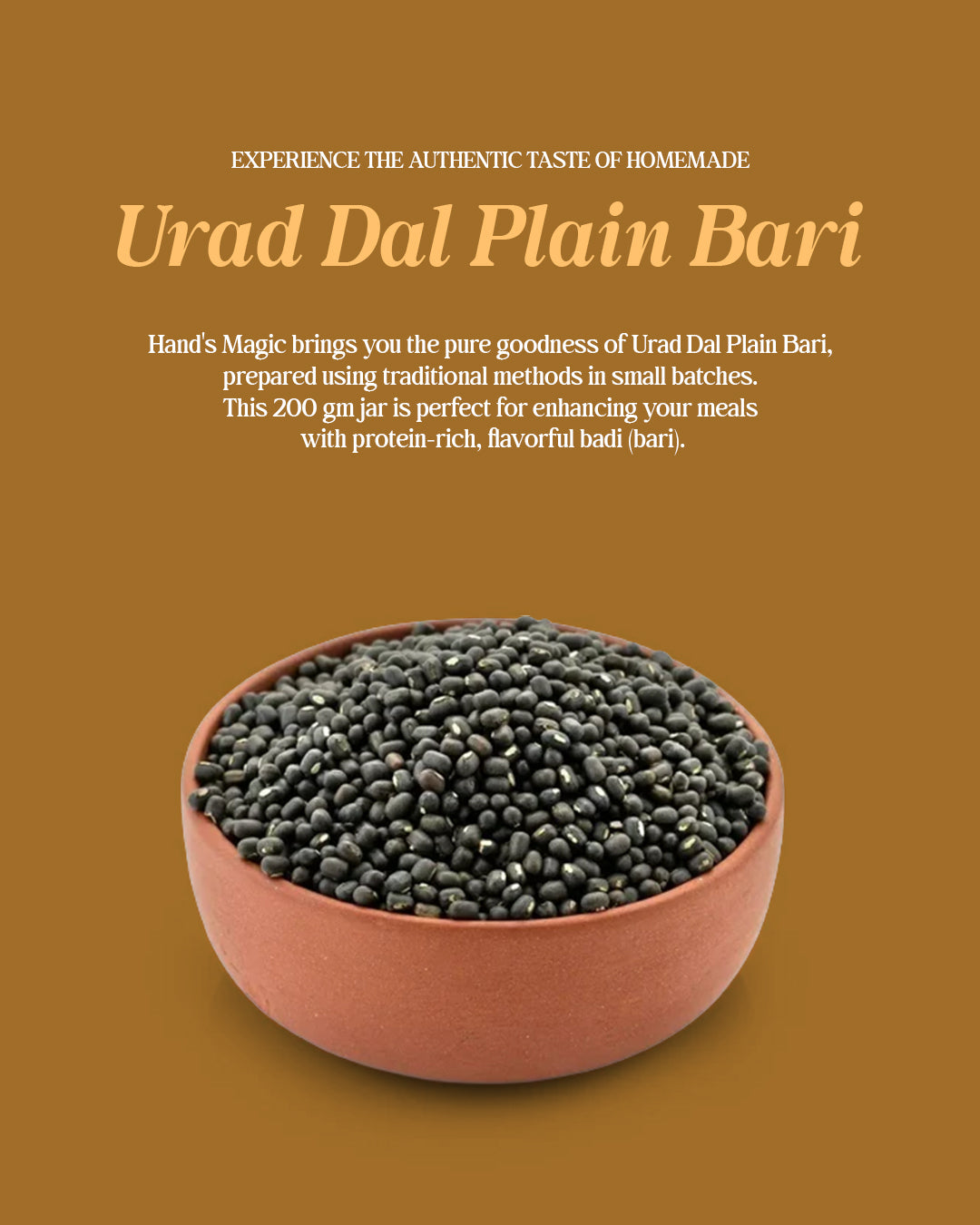 Hand's Magic Urad Dal Plain Bari (200 gm)